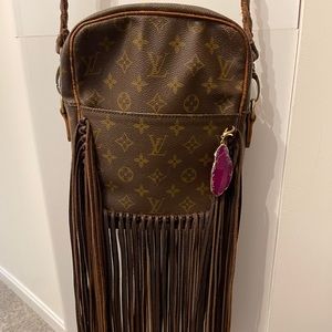 Boho handcrafted Louis Vuitton crossbody